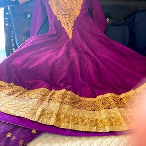 Khadi silk long dress